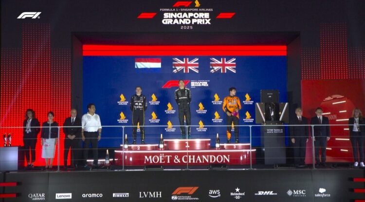 GP de Singapur: triunfo de Russell, buena carrera de Colapinto y campeonato de Constructores para McLaren