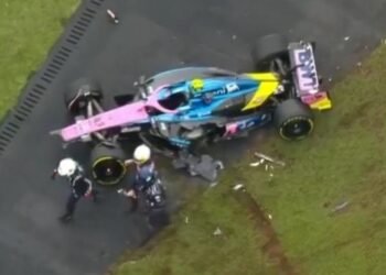 Colapinto, despiste, golpe y abandono: “No entiendo bien por qué perdí el auto”