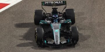 Russell lideró el primer día de test en Bahréin: Colapinto fue noveno