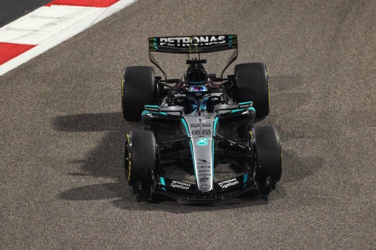 Russell lideró el primer día de test en Bahréin: Colapinto fue noveno