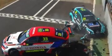 Tras un fuerte accidente, el TCR South America suspendió su primera carrera en Cascavel