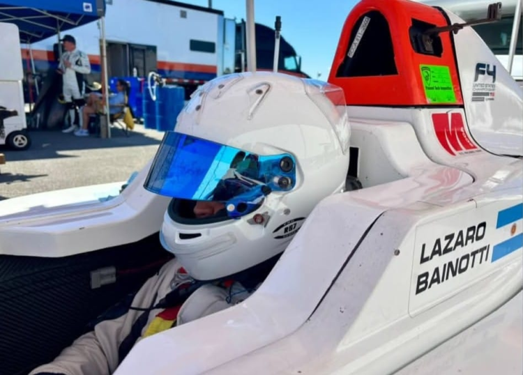 Gran promesa: Lázaro Bainotti entre los pilotos más rápidos en las pruebas comunitarias de la Ligier F4 que se desarrollaron en EEUU
