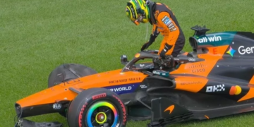 Se quedó sin largar: Piastri chocó camino a la grilla y se perdió el inicio de la F1 en Australia