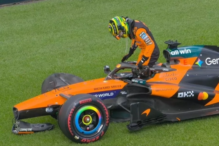 Se quedó sin largar: Piastri chocó camino a la grilla y se perdió el inicio de la F1 en Australia