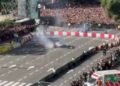 Franco Colapinto rodó por primera vez con un F1 por las calles de Buenos Aires frente a miles de personas