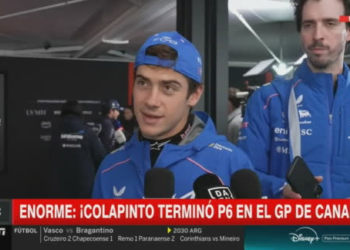 Franco Colapinto tras su histórico sexto lugar en Canadá: “Estoy feliz y enfocado en lo que viene”
