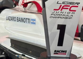 F4 Ligier: Lázaro Bainotti, segundo en pista y luego ganador en Mid-Ohio