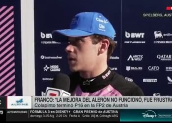 Colapinto no quedó conforme con el rendimiento de su Alpine: “No mejoró”