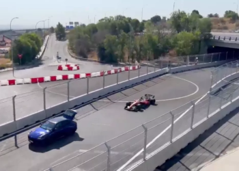Ferrari estrenó el circuito de Madrid: una ingeniosa y astuta idea para recopilar datos de la pista