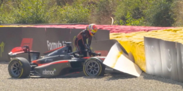 FIA F2: Varrone fue 3° y terminó con un despiste el entrenamiento en Bélgica