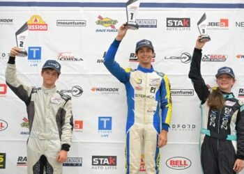 F4 Ligier: Lázaro Bainotti subió otra vez al podio tras una gran carrera en New Jersey