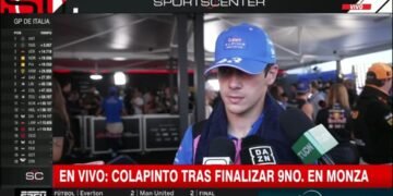 Colapinto tras su noveno puesto en Monza: “Estoy simplemente frustrado”