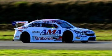 Diego Verriello arrancó adelante con el Fiat Cronos en Junín