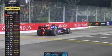 Fin de semana para el olvido: un problema en la transmisión obligó a Colapinto a abandonar el GP de Singapur